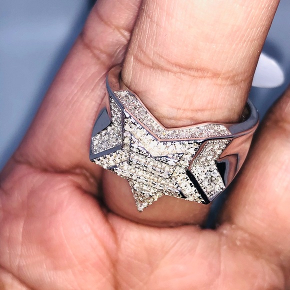Real diamond championship star ring custom made .78ct genuine diamonds not fake - Picture 3 of 10